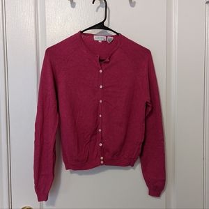 Jeanne Pierre pink cardigan